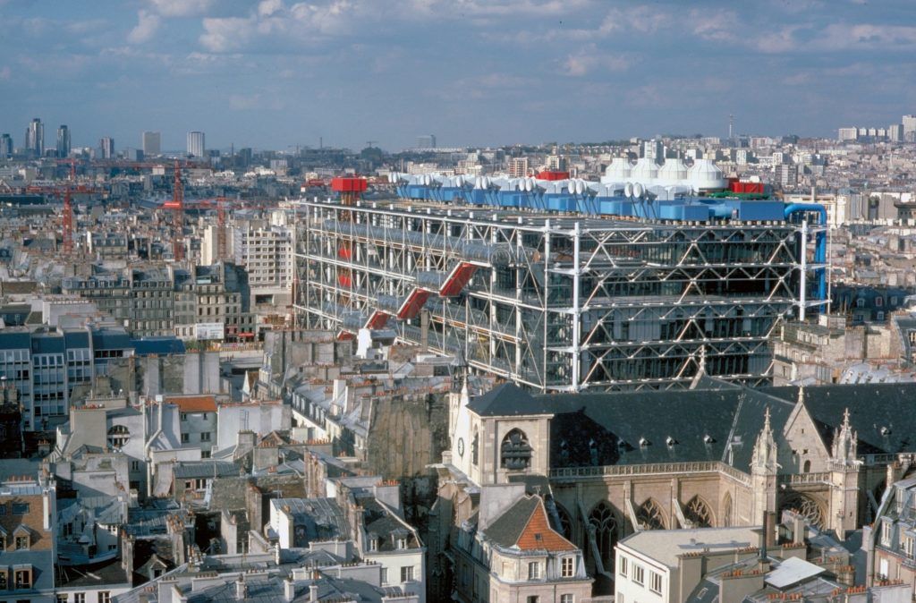 Les Halles y Centro Pompidou paris francia