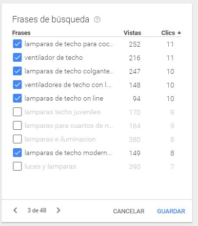 google adwords express frases de busqueda
