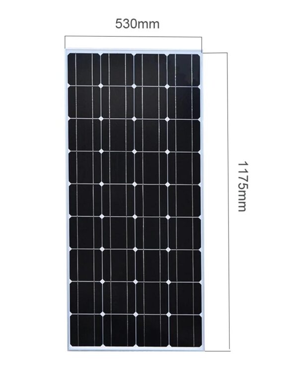 panel solar rigido 100w monocristalino cristal templado