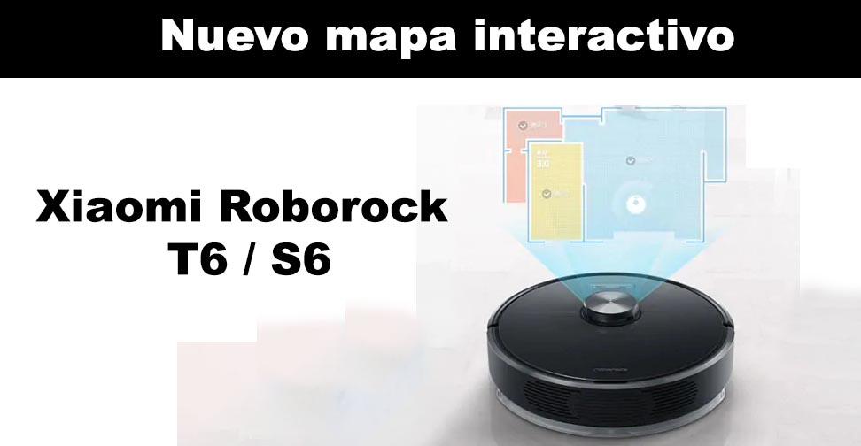 nuevo robot aspirador inteligente xiaomi roborock s6 alternativa s50 s51 s55 blanco negro global version mapa interactivo eficiente