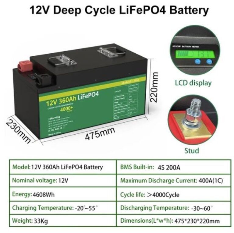bateria lifepo4 cernss 280ah 360ah metalica